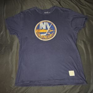 Women's Retro Brand New York Islanders NHL Navy T-shirt